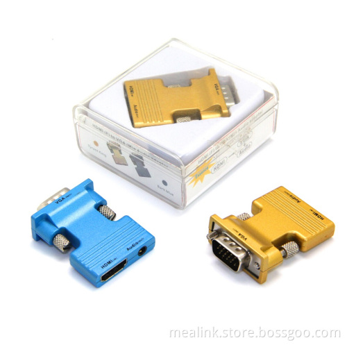 Newest Female to Male F/M HDMI to VGA +Audio Adapter